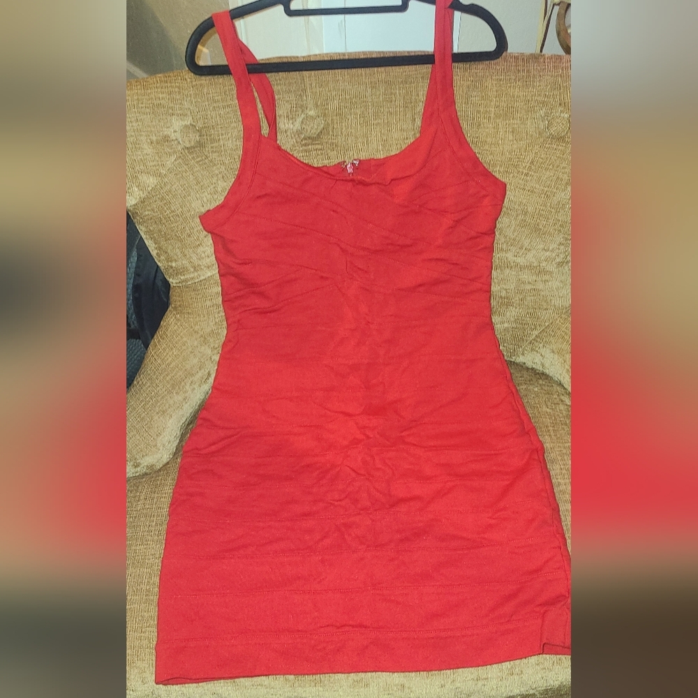Express Vibrant Red Mini Dress